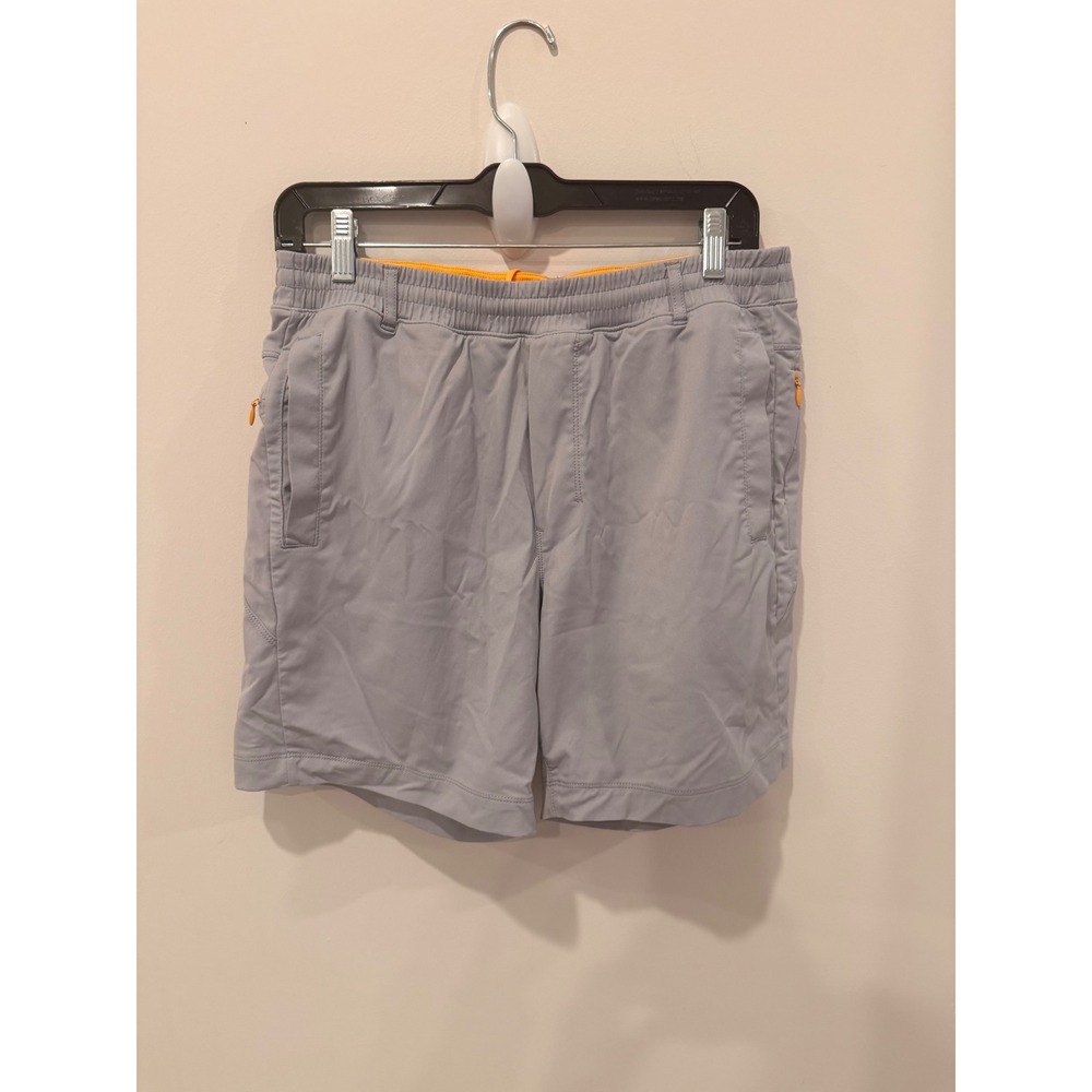 Birddogs Classic Gym Shorts Grey Orange Liner Mens Large L 6 Inch Inseam
